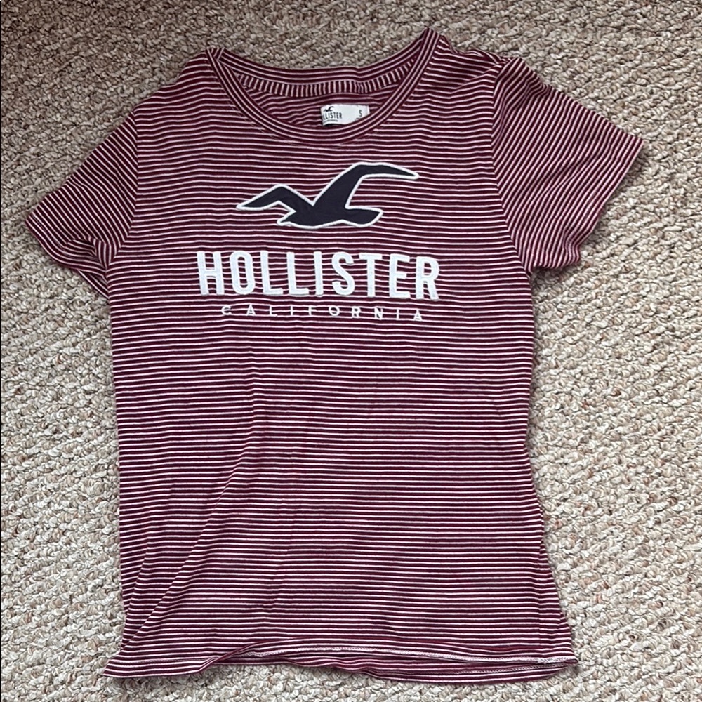 Hollister Red Fitted Short Sleeve T-Shirt